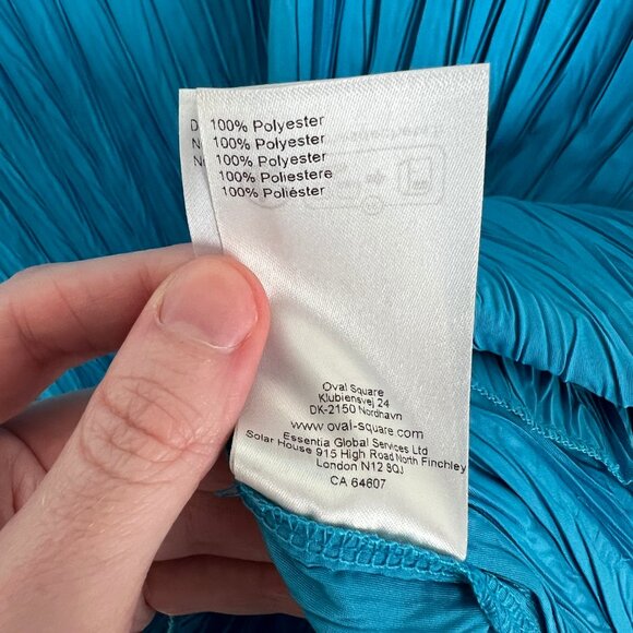 Oval Square Iggy Dress Mini Statement Barrel Sleeves Modern Disco Pleated Party - Picture 9 of 11